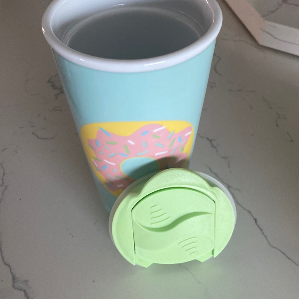 Cute Donut Design Travel Mug with Lid From Everyday Living EL2